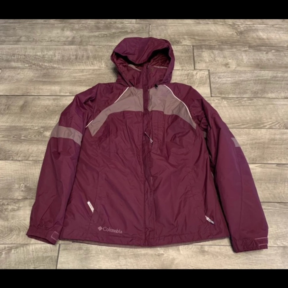 Columbia Snowboarding Skiing 2-for-1 Purple Women's Winter Parka Jacket Medium